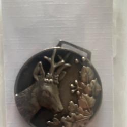 M&eacute;daille pour troph&eacute;e de chevreuils couleur argent