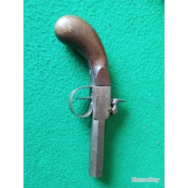 Pistolet � coffre d�t "coup de poing" 19e si�cle