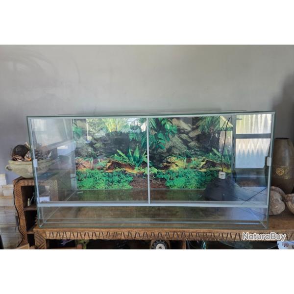 Terrarium aquavie 120�50�60cm - REMISE EN MAIN PROPRE UNIQUEMENT- PAS D'ENVOI