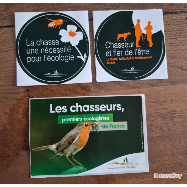 Lot d'autocollants chasse , Chasseurs