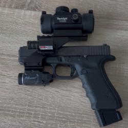 Support glock 17 +3 accessoires usin&eacute;