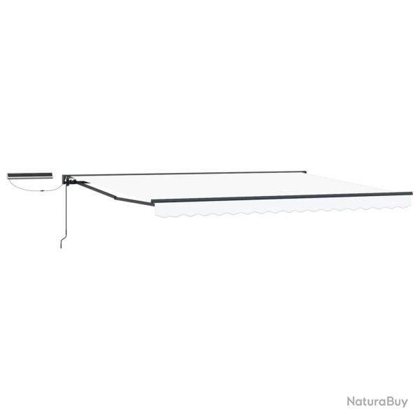 Auvent r�tractable �lectrique Blanc et anthracite 4,5 � 3 m