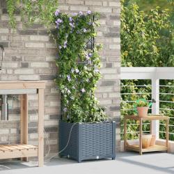 Cache-pot de 2 pc Gris clair 40 x 40 x 142 cm PP