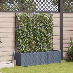 Cache-pot de 3 pc Gris clair 120 x 40 x 143 cm PP
