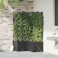 Cache-pot de 3 pc Noir 80 x 80 x 142 cm PP