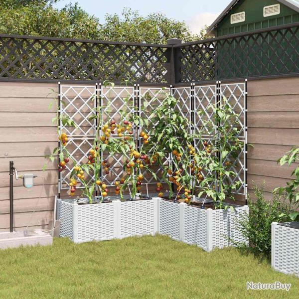 Cache-pot de 5 pc Blanc 120 x 120 x 142 cm PP