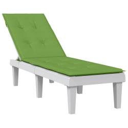 Coussin de chaise longue vert m&eacute;lang&eacute; (75+105) x 50 x 4 cm tissu