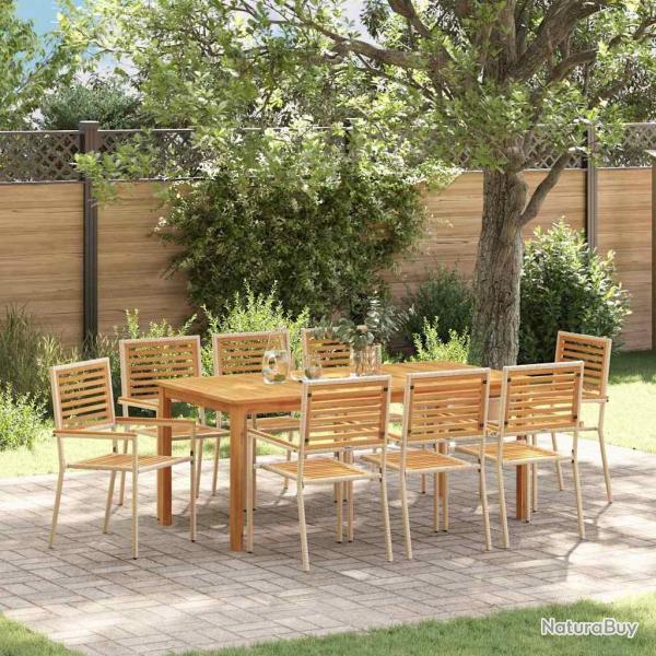 Ensemble de salle � manger 9 pi�ces, beige