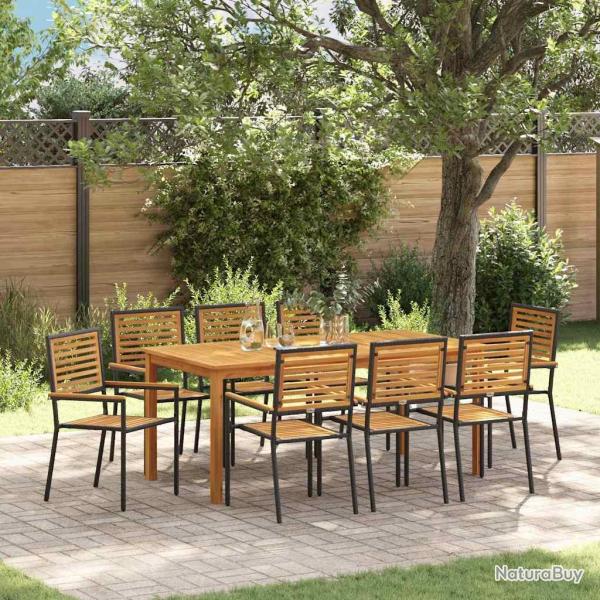 Ensemble de salle � manger pour 9 pcs Noir