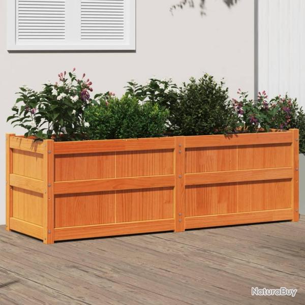 Jardini�re cire marron 150x50x50 cm bois de pin massif