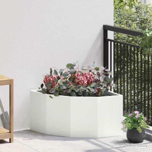 Jardini�re d'Angle Blanc 60 x 60 x 35 cm Acier