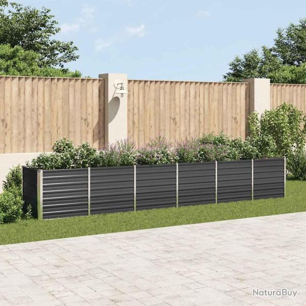 Lit sur�lev� de Acier galvanis� 480x80x77 cm Anthracite