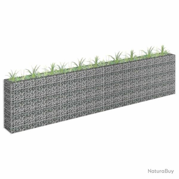 Lit sur�lev� � gabion Acier galvanis� 360x30x90 cm
