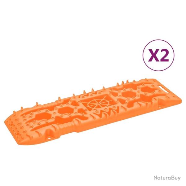 Planches de traction 2 pc Orange 107x31x7 cm Nylon