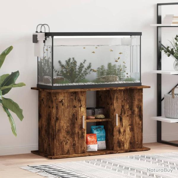 Support pour aquarium ch�ne fum� 101x41x58 cm bois d'ing�nierie
