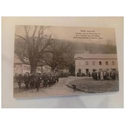 Rare Cpa Alsace Wesserling Double Cachet Historique Dernier/Premier Tampon 1915 Guerre Militaire