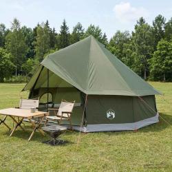Tente Tipi Vert olive 400 x 400 x 250 cm Polyester et Acier