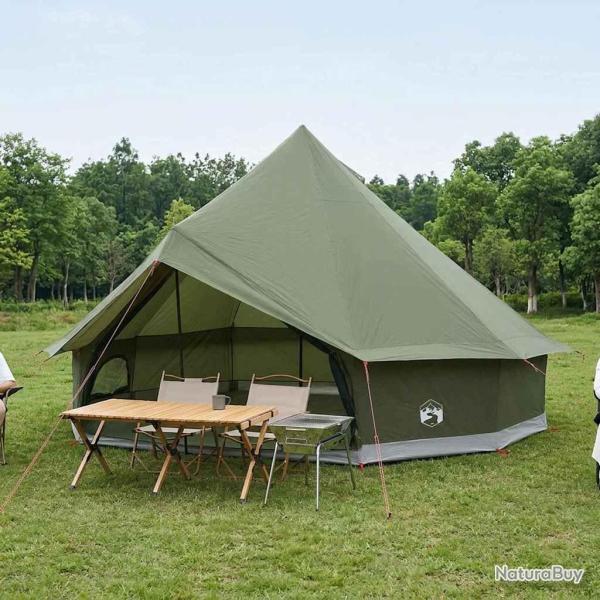 Tente Tipi Vert olive 500 x 500 x 300 cm Polyester et Acier