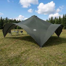 Tente de f&ecirc;te Vert arm&eacute;e 600 x 600 x 400 cm Polyester et Acier