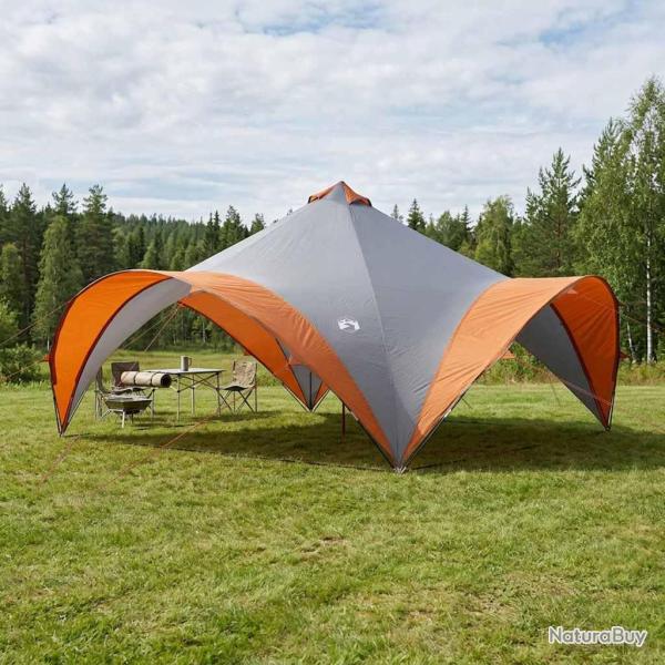 Tente de f�te avec toit Gris et orange 600 x 600 x 400 cm