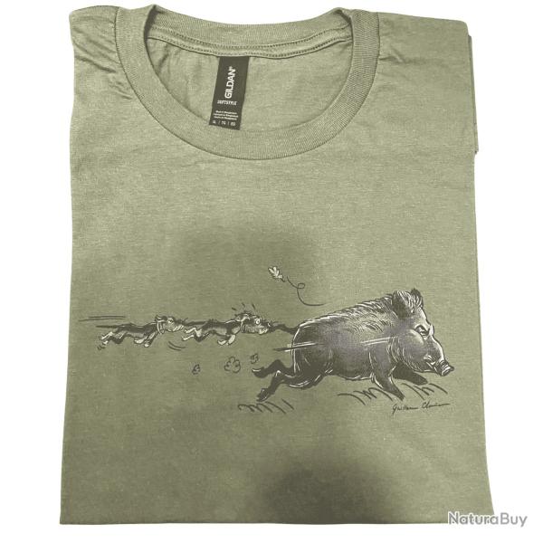 T-shirt LOVERGREEN chien sanglier