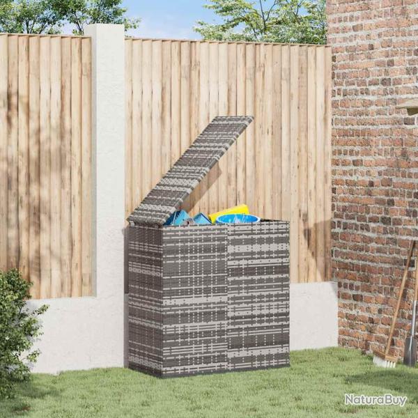 Bo�te � coussins de jardin R�sine tress�e 100x49x103,5 cm Gris