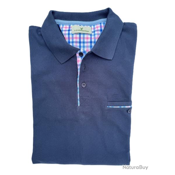 Polo LOVERGREEN piquet mc marine