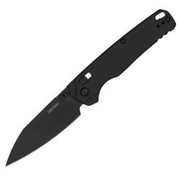 Couteau pliant Kershaw "BEL AIR" XL tout noir en aluminium