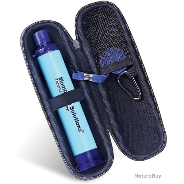 Membrane Solutions Paille Filtrante 0.1 micron 1500 L + Etui protecteur BLEUE