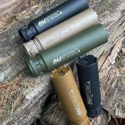 Mod&eacute;rateur de son ASE Utra Dual - Cal.5.56 - S-BL Cal.5.56 - 141 mm - Cerakote Coyote