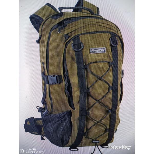 Pro hunt sac a dos 20l avec compartiment arme kaki