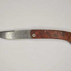 Couteau Pliant de poche - Lame Damas - liner lock - Mod&egrave;le artisanal unique