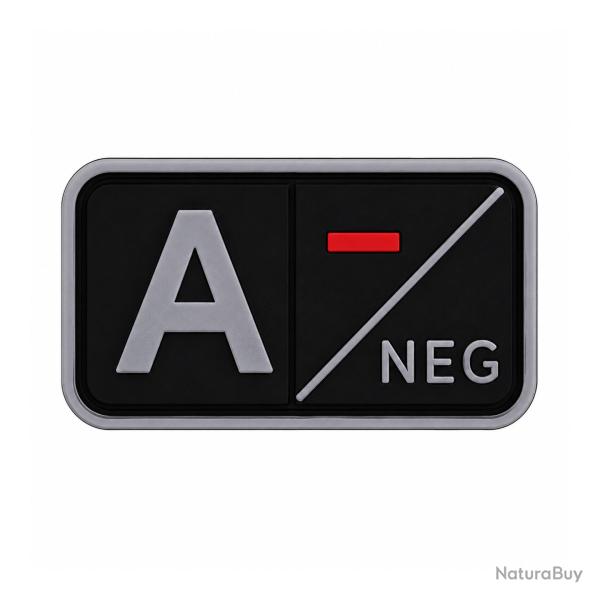 Patch Groupe Sanguin PVC 3D A- / A NEG