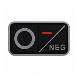 Patch Groupe Sanguin PVC 3D O- / O NEG