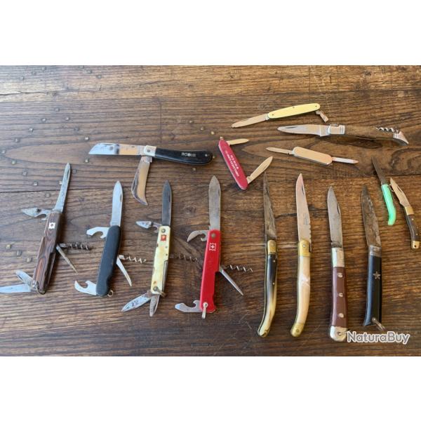 Lot de 15 couteaux � Nettoyer ou restaurer
