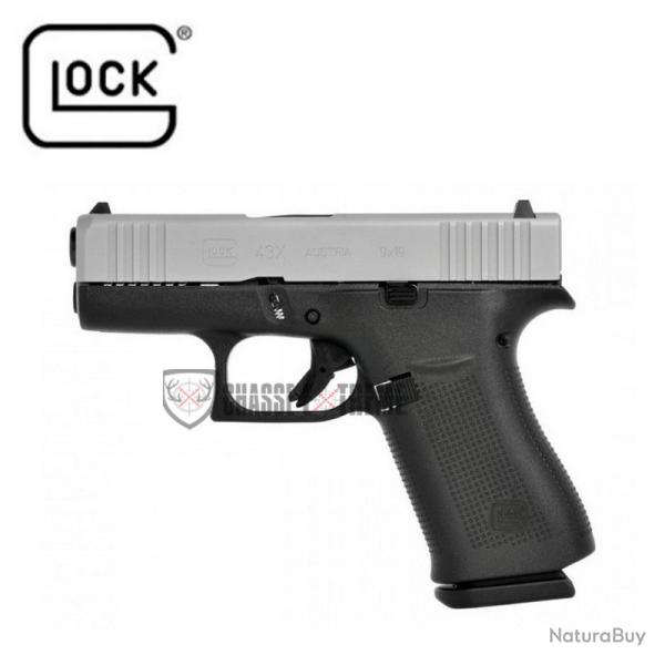 Pistolet GLOCK 43X Silver Cal 9mm Luger