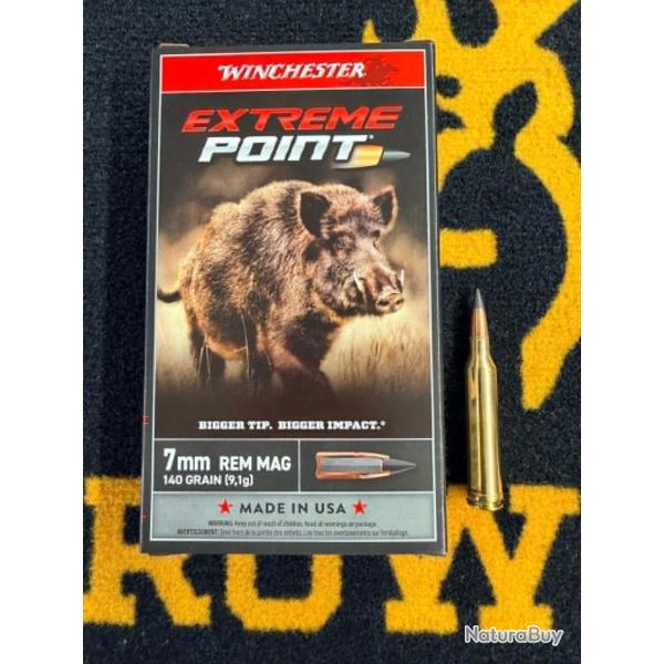 Winchester Extreme Point 7 mm rem mag 140 grs (x20)