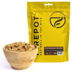 Petit d&eacute;jeuner d&eacute;shydrat&eacute; Firepot Porridge aux bananes grill&eacute;es