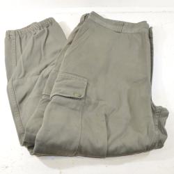 Pantalon de treillis Arm&eacute;e Fran&ccedil;aise F1 ann&eacute;es 1980 89. Vert. 92C (taille 46 L)
