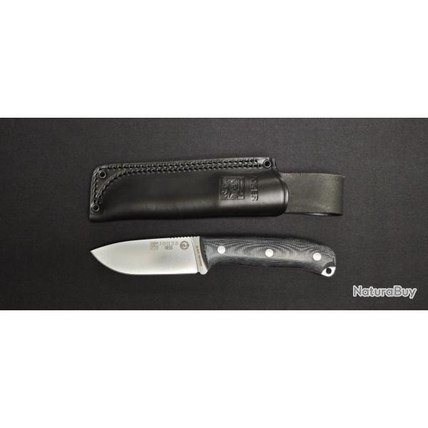 Joker Ursus CM-116 - Couteau de Survie Lame Fixe MOVA 1.4116 - Manche Micarta Noir