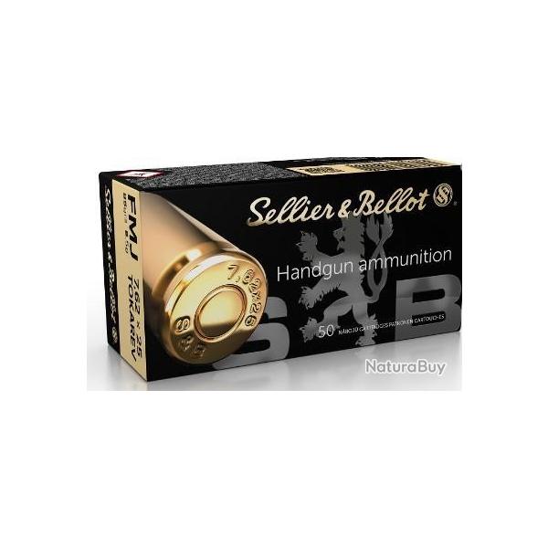 MUNITIONS SELLIER&BELLOT CAL.7.62X25 TOKAREV FMJ 5.5G 85GR PAR 250