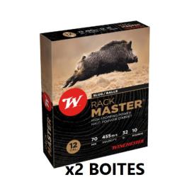 2 Boites de Winchester Slug Rackmaster 12/70 32g