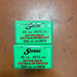 Sierra ogives Cal. 45(0.451) Cal.45(8830 Sierra)