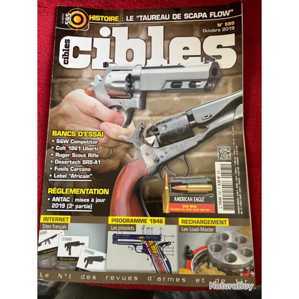 Ruger, Colt, Lebel, S&W 629... revue CIBLES no 595 oct 2019