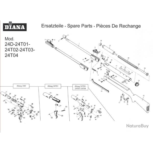BILLE D'ARMEMENT DIANA 24-45/48-54