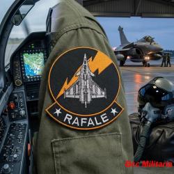 Patch brod&eacute; Rafale -110 mm x 95 mm