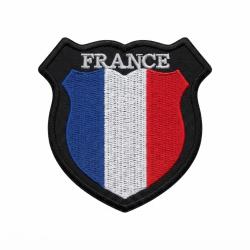 Patch France &agrave; coudre ou &agrave; thermocoller Hauteur : 80 mm Largeur : 80 mm