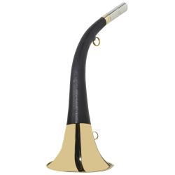 Corne Pavillon Gain&eacute;e cuir Pisteurs en Laiton 50 Cm