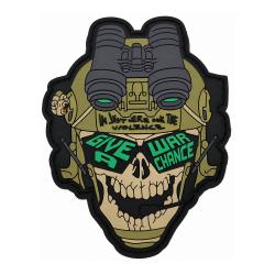 Patch PVC 3D Skull Tactique Vert