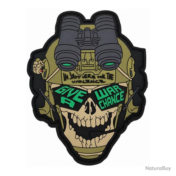 Patch PVC 3D Skull Tactique Vert